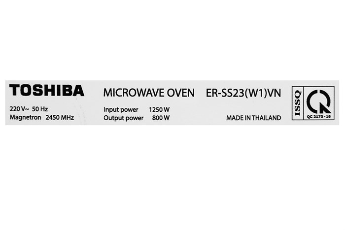 Lò vi sóng Toshiba ER-SS23(W1)VN 23 lít Màu Trắng