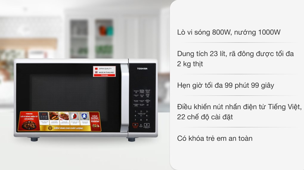 Lò vi sóng có nướng Toshiba ER-SGS23(S1)VN 23 lít