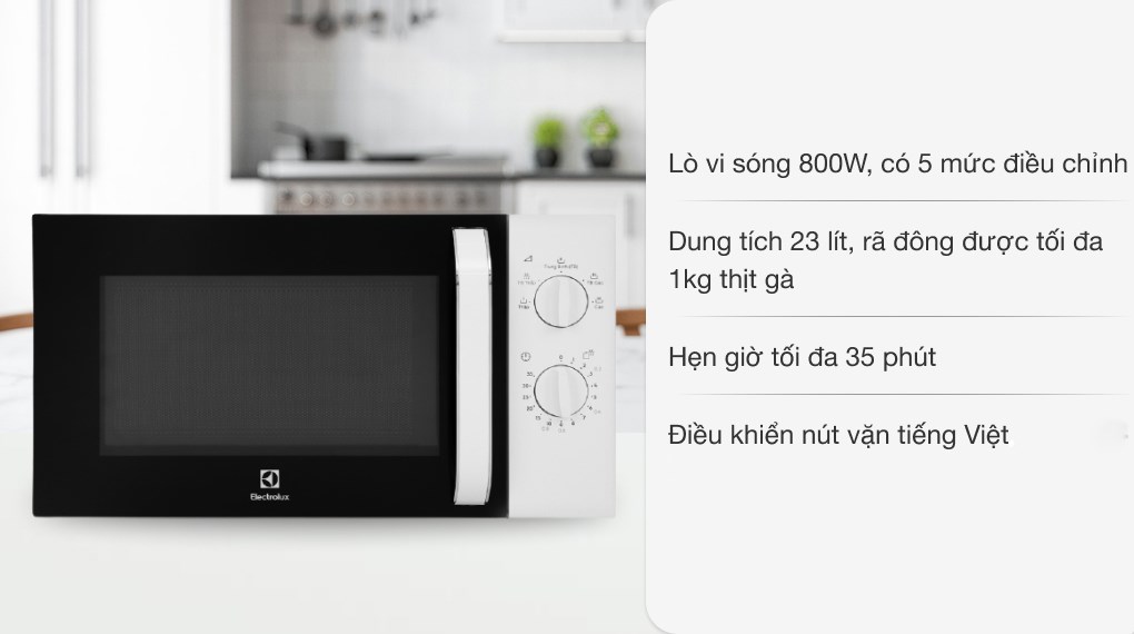Lò vi sóng Electrolux EMM23K18GW 23 lít