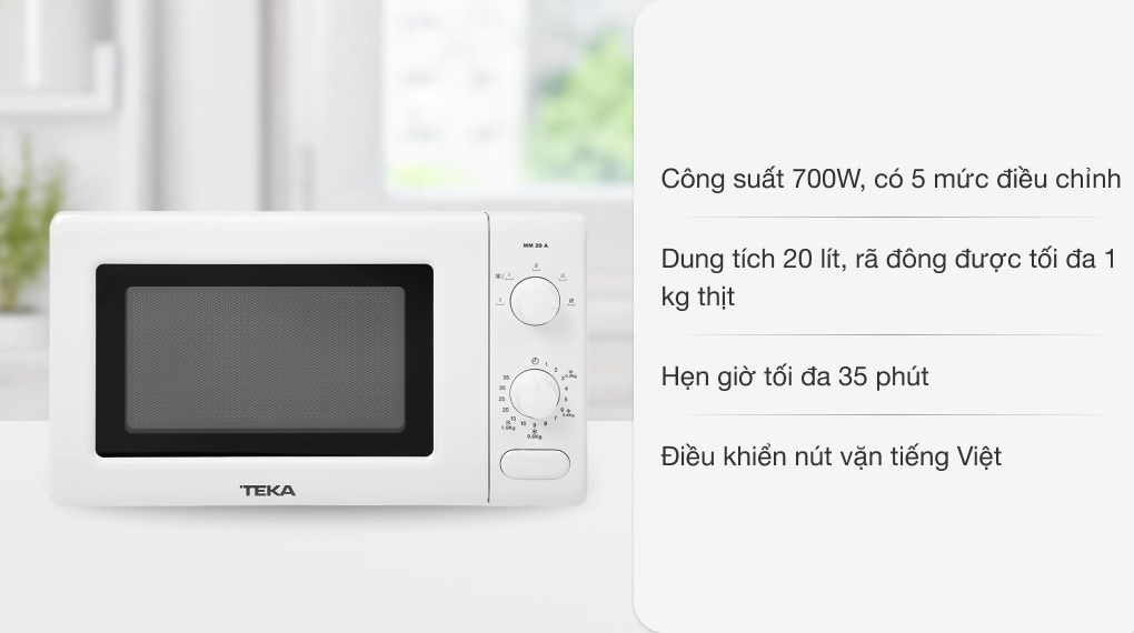 Lò vi sóng TEKA MM 20 A BLANCO 20 lít