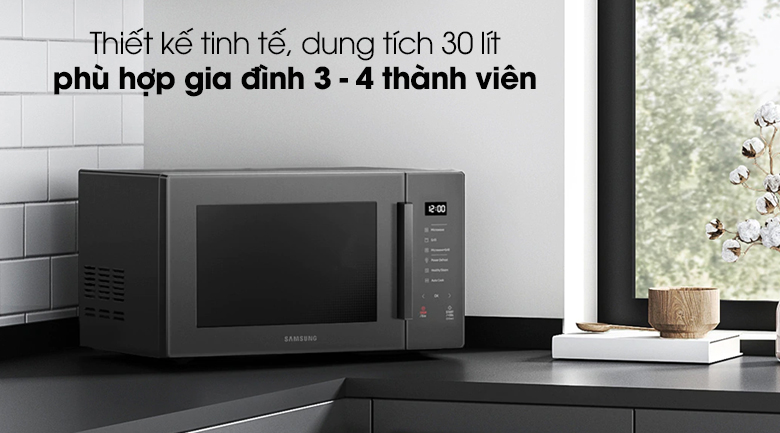 Lò vi sóng Samsung MG30T5018CK/SV 30 lít - Thiết kế tinh tế, kết cấu gọn chắc