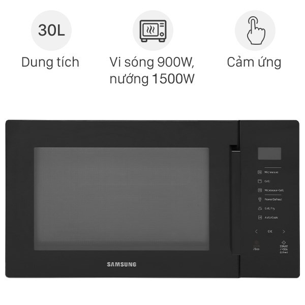 Lò vi sóng có nướng Samsung MG30T5018CK/SV 30 lít