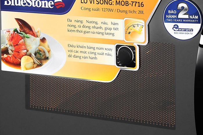 Lò vi sóng có nướng BlueStone MOB-7716 20 lít Màu Đen