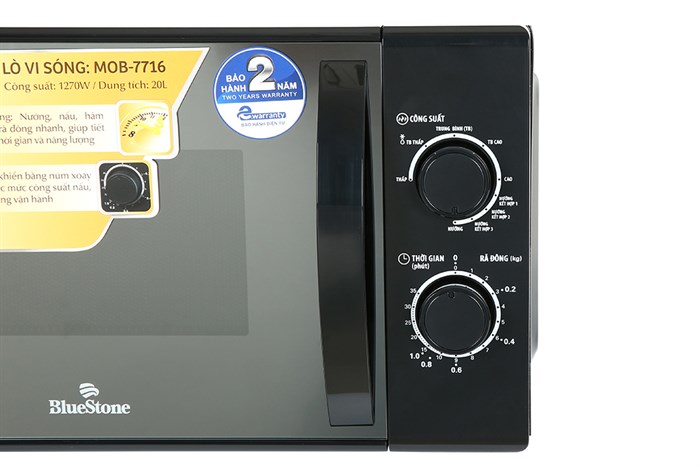 Lò vi sóng có nướng BlueStone MOB-7716 20 lít Màu Đen