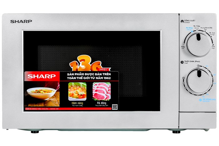 Lò vi sóng Sharp R-209VN-SK 20 lít Màu Xám
