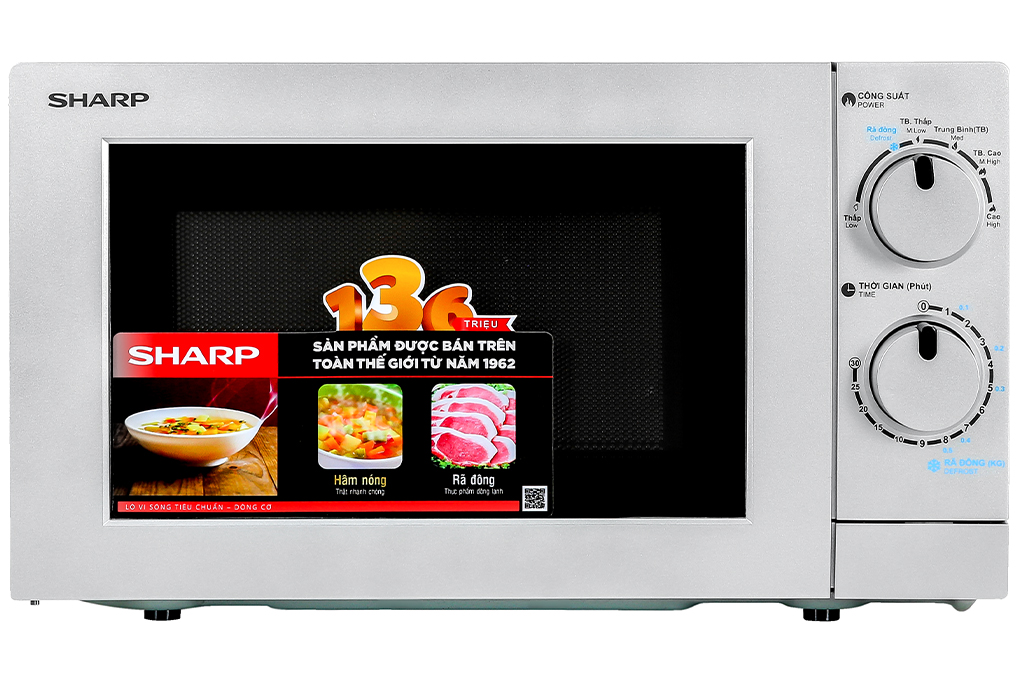 Lò vi sóng Sharp R-209VN-SK 20 lít Màu Xám