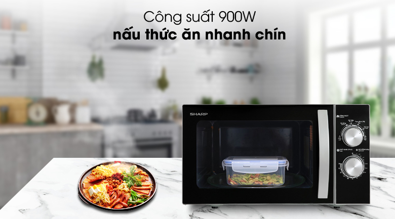 Nấu nhanh - Lò vi sóng R-31A2VN-S 23 lít