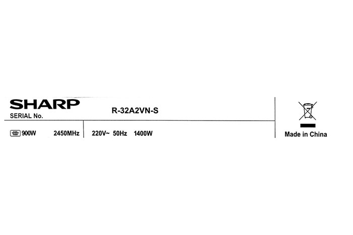 Lò vi sóng Sharp R-32A2VN-S 23 lít xám Màu Xám