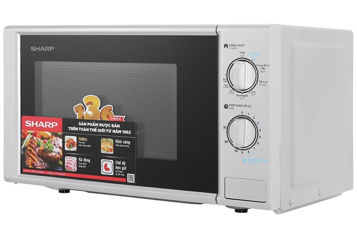 Lò vi sóng có nướng Sharp R-G228VN-SL 20 lít Màu Đen - Bạc