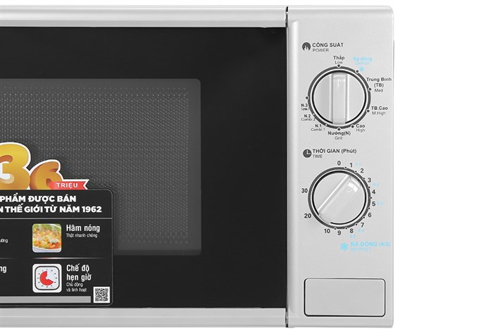 Lò vi sóng có nướng Sharp R-G228VN-SL 20 lít Màu Đen - Bạc