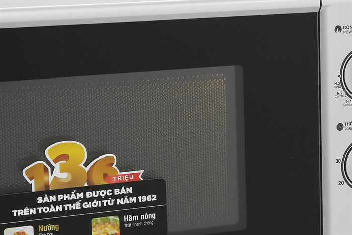 Lò vi sóng có nướng Sharp R-G228VN-SL 20 lít Màu Đen - Bạc