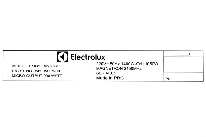 Lò vi sóng có nướng Electrolux EMG25D89GGP 25 lít Màu Đen