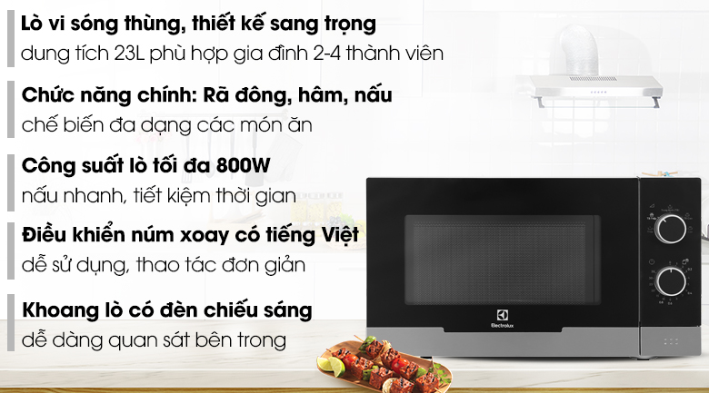 Lò vi sóng Electrolux EMM23KI9EBP 23 lít - 7