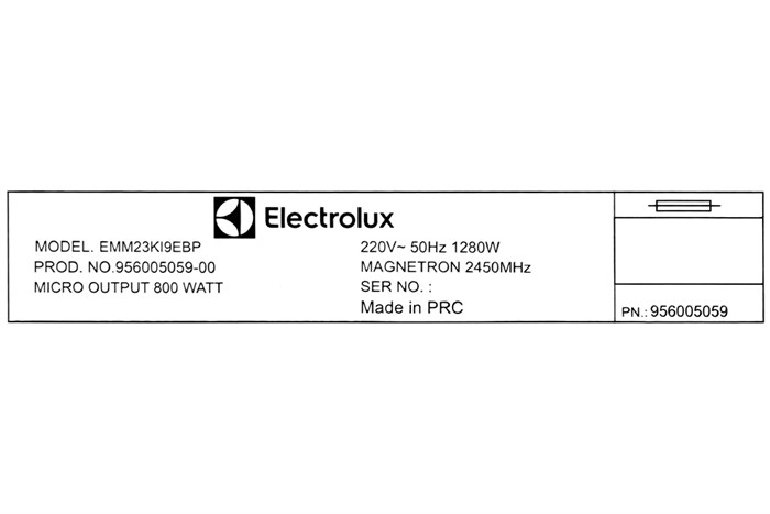 Lò vi sóng Electrolux EMM23KI9EBP 23 lít Màu Đen