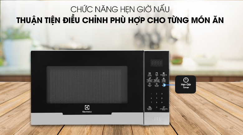 Chức năng hẹn giờ Lò vi sóng Electrolux EMG23DI9EBP 23 lít