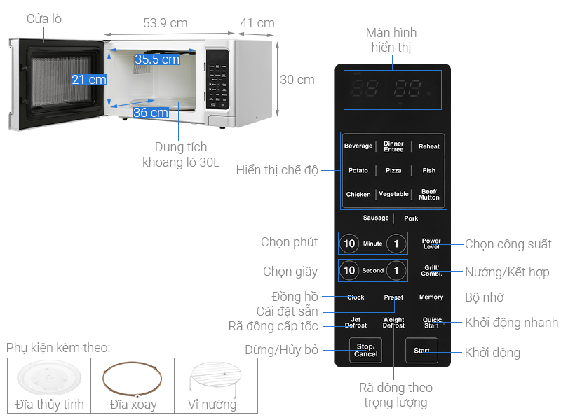 Lò vi sóng Torino MJW30L-SH 30 lít