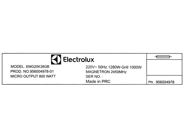 Lò vi sóng Electrolux EMG20K38GB 20L Màu Đen - Bạc