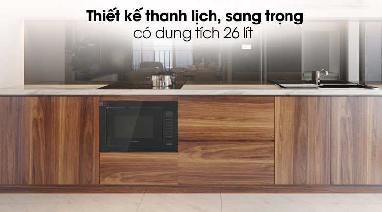 Lò vi sóng có nướng lắp âm Junger TK-90 26 lít - Thiết kế sang trọng