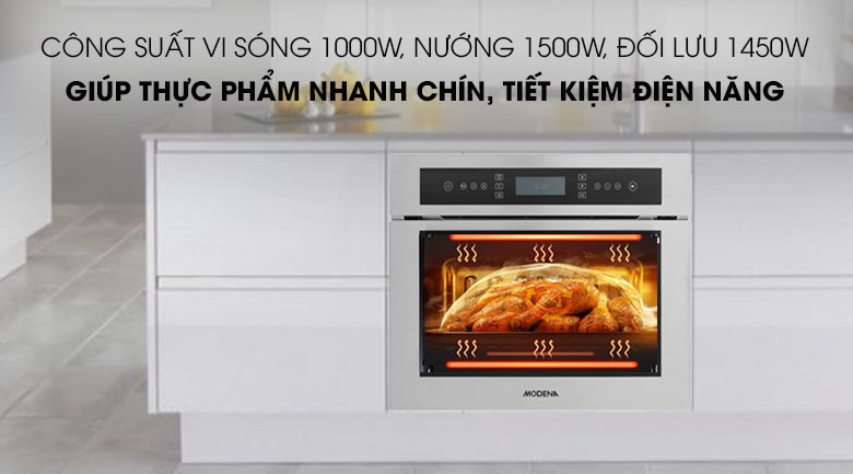 Hoạt động mạnh mẽ - Lò vi sóng lắp âm Modena BV3435 40 lít Hoạt động mạnh mẽ - Lò vi sóng lắp âm Modena BV3435 40 lít