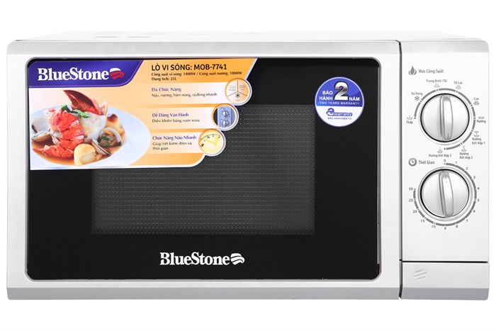 Lò vi sóng có nướng BlueStone MOB-7741 25 lít Màu Xám