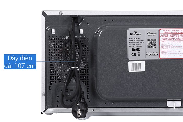 Lò vi sóng có nướng BlueStone MOB-7741 25 lít Màu Xám