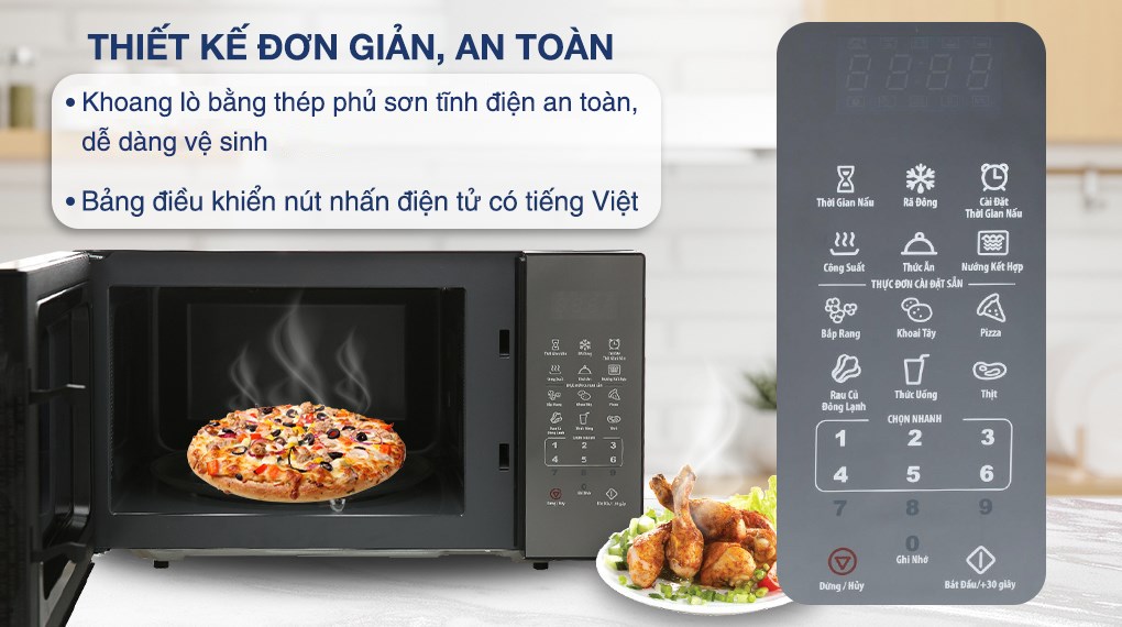 Lò vi sóng có nướng BlueStone MOB-7833 25 lít