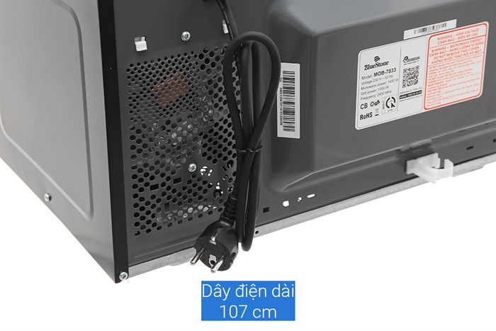 Lò vi sóng có nướng BlueStone MOB-7833 25 lít Màu Đen