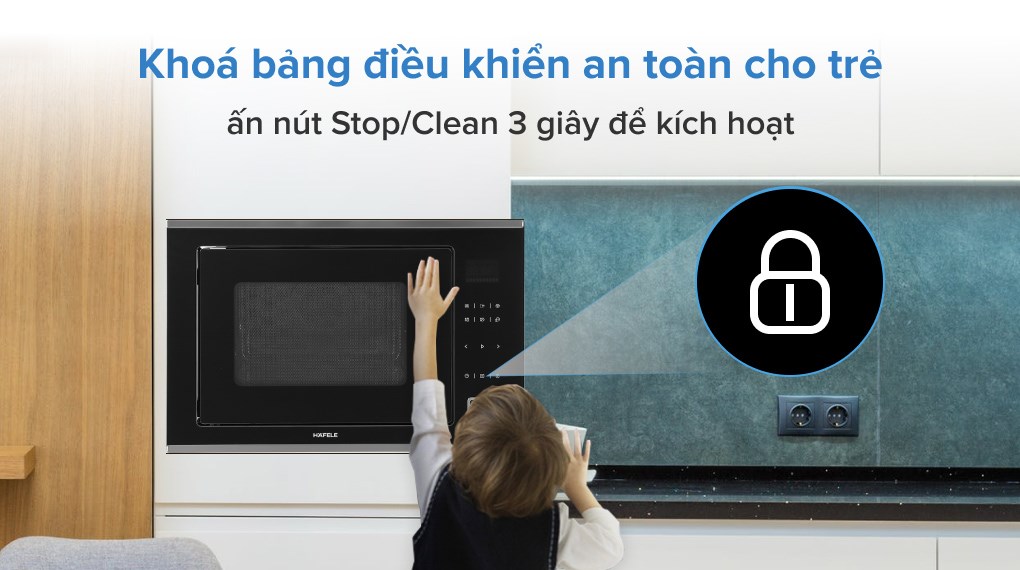 Lò vi sóng có nướng lắp âm Hafele HM-B38C (538.01.111) 32 lít