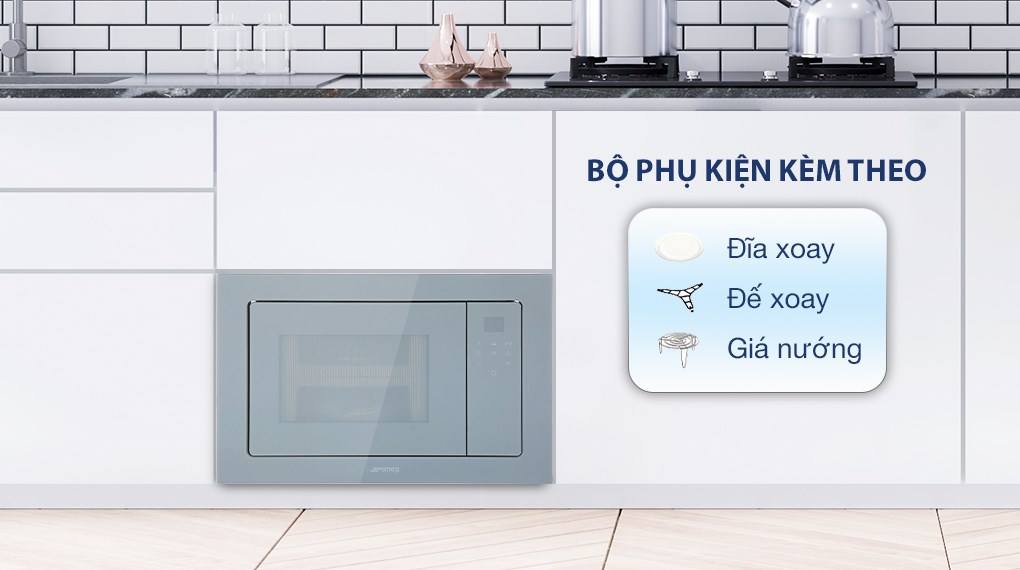 Lò vi sóng có nướng lắp âm Smeg FMI120S2 20 lít (536.34.192)