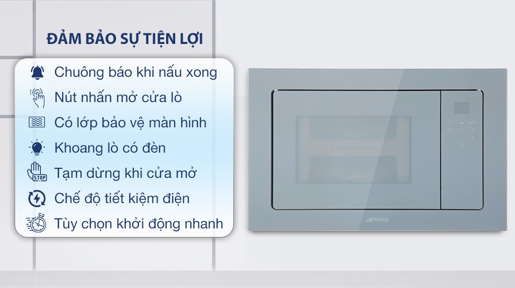 Lò vi sóng có nướng lắp âm Smeg FMI120S2 20 lít (536.34.192)
