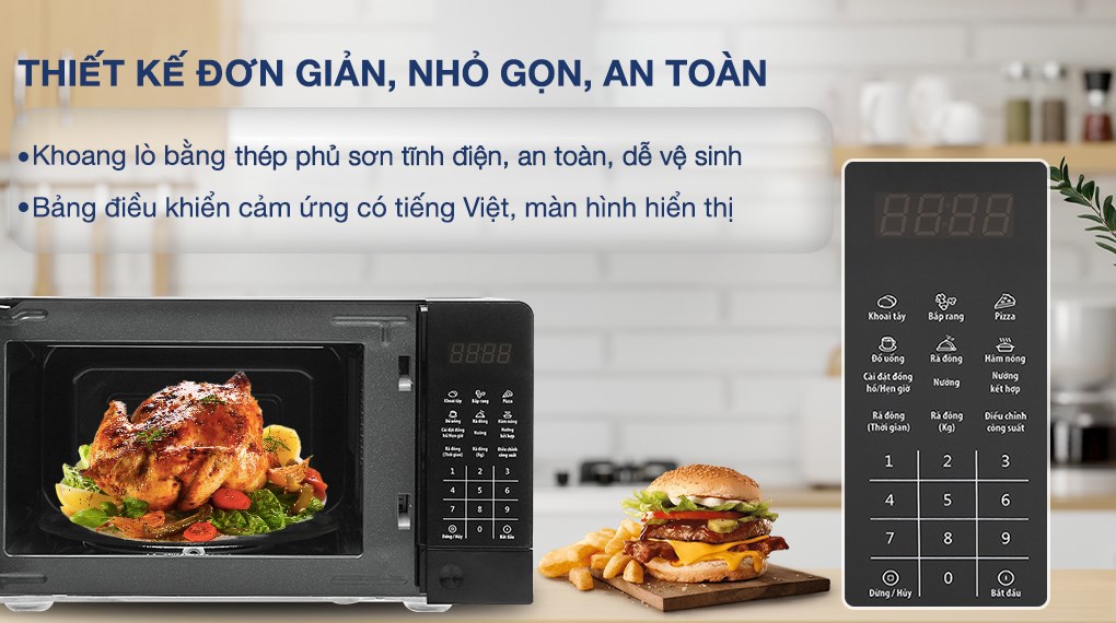 Lò vi sóng có nướng BlueStone MOB-7816 20 Lít