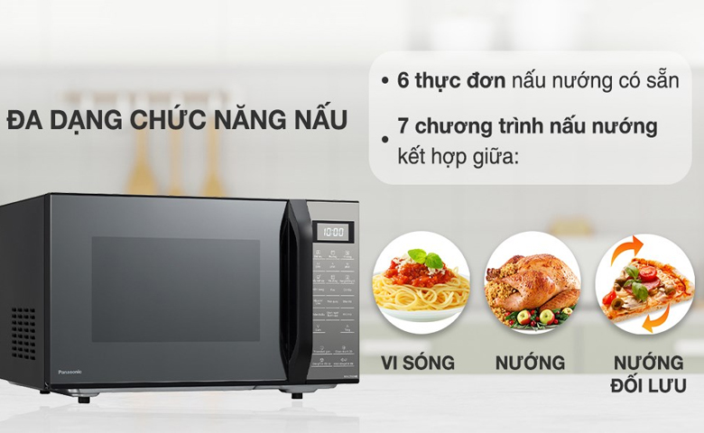 Chế độ nấu - Lò vi sóng có nướng Panasonic NN-CT66MBYUE 27 lít