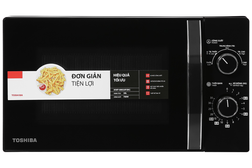 Lò vi sóng Toshiba MWP-MM20P(BK) 20 lít Màu Đen