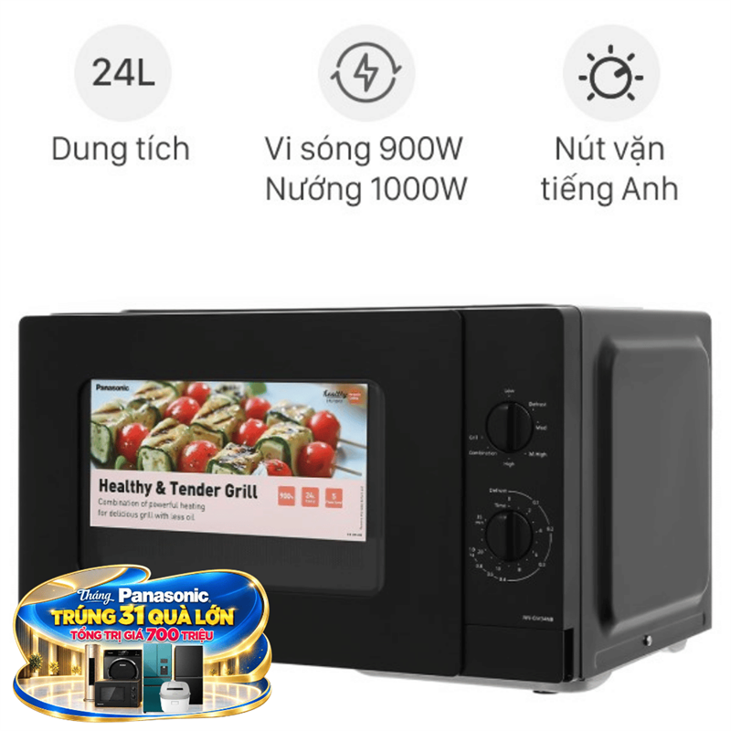 Lò vi sóng có nướng Panasonic NN-GM34NBYUE