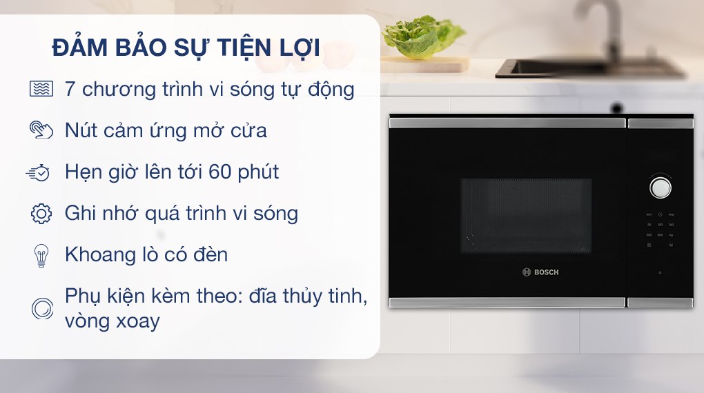 Lò vi sóng âm Bosch BFL523MS0B 20 lít