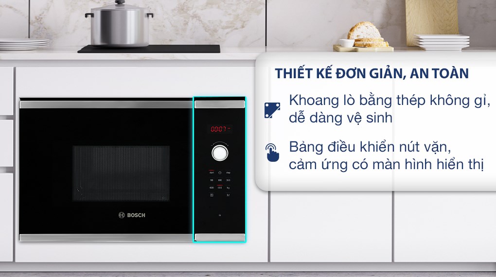 Lò vi sóng âm Bosch BFL523MS0B 20 lít