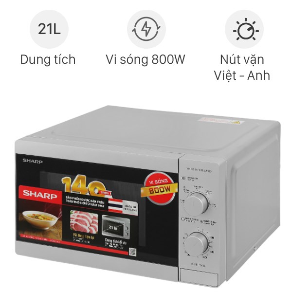 Lò Vi Sóng Sharp R - 211Tv - Sl 21 Lít