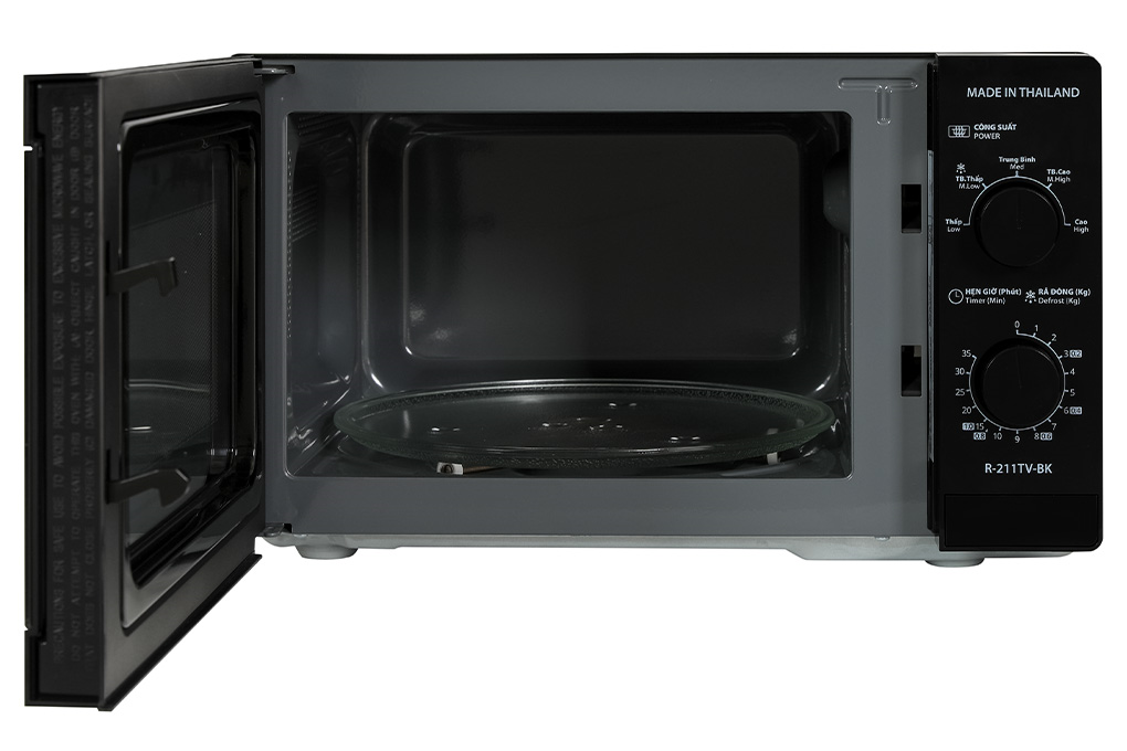 Lò vi sóng Sharp R-211TV-BK 21 lít Màu Đen