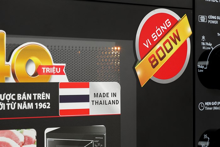 Lò vi sóng Sharp R-211TV-BK 21 lít Màu Đen