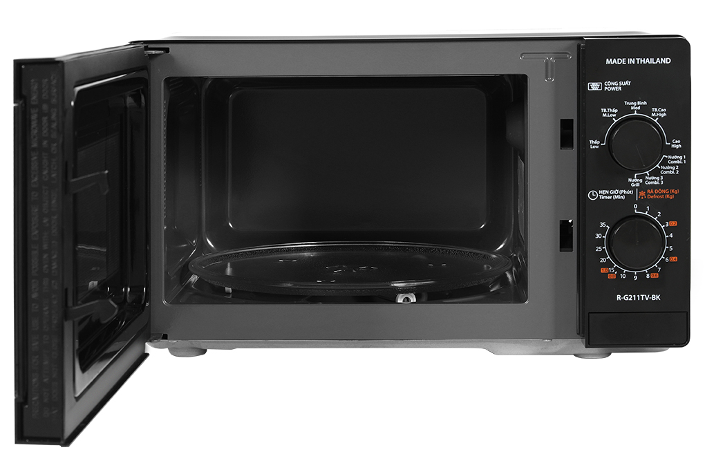 Lò vi sóng có nướng Sharp R-G211TV-BK 21 lít Màu Đen