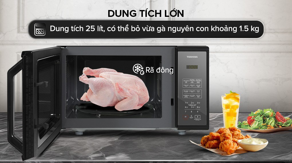 Lò vi sóng Toshiba MW3-MM25PE(BK) 25 lít - Dung tích