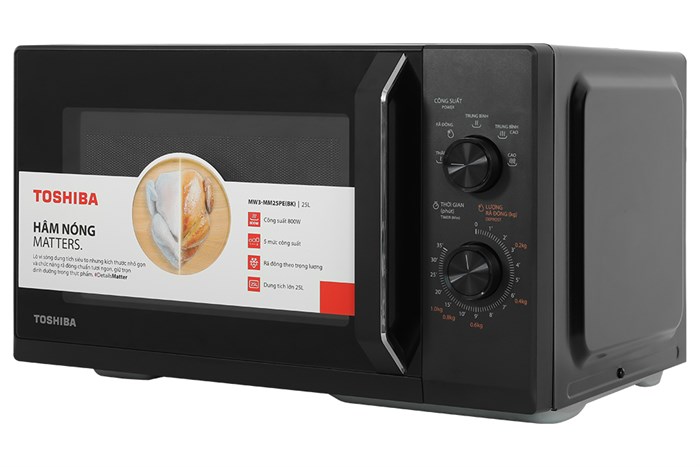 Lò vi sóng Toshiba MW3-MM25PE(BK) 25 lít Màu Đen
