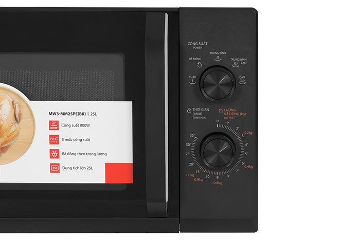 Lò vi sóng Toshiba MW3-MM25PE(BK) 25 lít Màu Đen