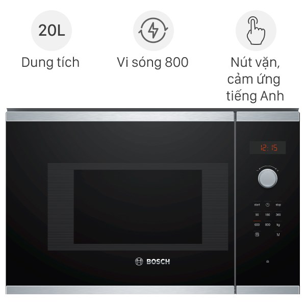 Lò vi sóng âm Bosch BFL523MS0H 20 lít