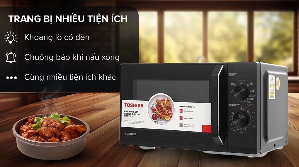 Lò vi sóng có nướng Toshiba MW3-MG25PE(BK) 25 lít