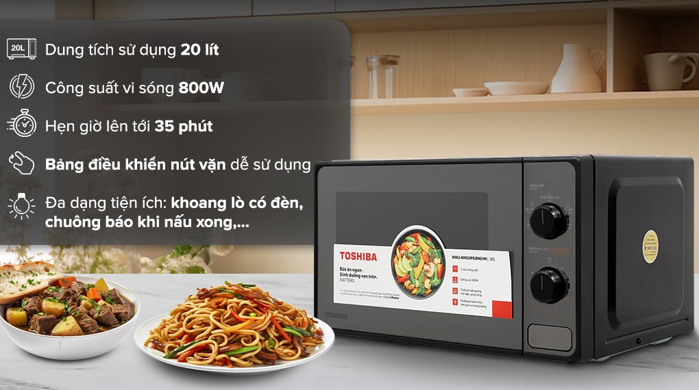 Lò vi sóng Toshiba MM2-MM20PE(BM)VN 20 lít