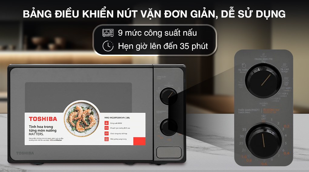 Lò vi sóng có nướng Toshiba MM2-MG20PE(BM)VN 20 lít