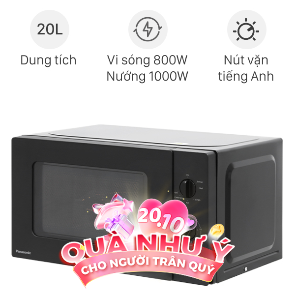 Lò vi sóng có nướng Panasonic NN-GM22QBYUE 20 lít