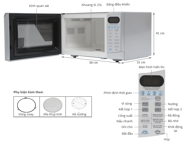 Lò vi sóng SANYO EM-G477AS 25 lít