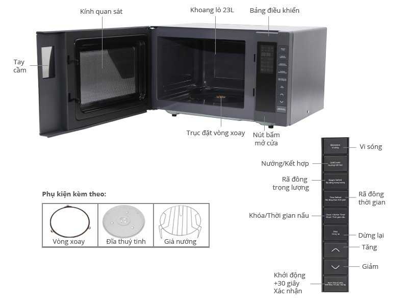 Lò vi sóng SANYO EM-G3650V 23 lít